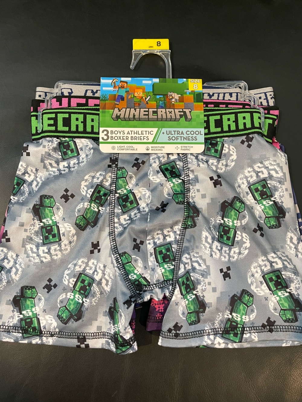 Minecraft Boys' Athletic Boxer Briefs - Pack of 3